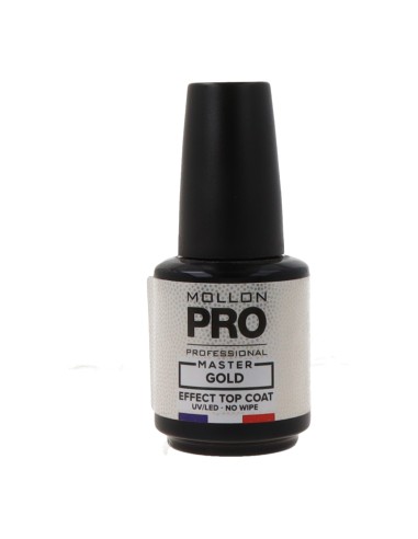 Mollon Pro Master Gold Effect Top Coat 12ml