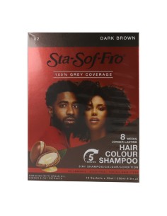 Sta Soft Fro  Hair Color Shampoo Dark Brown 10x25 ml