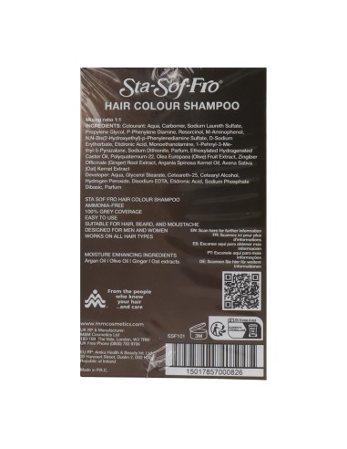 Sta Soft Fro  Hair Color Shampoo Dark Brown 10x25 ml