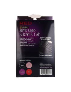 Red Kiss Essential Shower Cap Super Jumbo Black Capa De Cabello