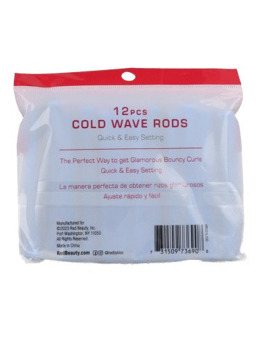 Red Kiss Cold Wave Rods 1/4" 12 Piezas Blue Bigudi