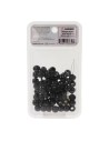Red Kiss L Hair Beads 60 Pcs (Black)