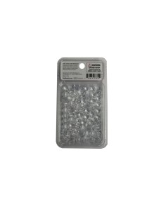 Red Kiss L Hair Beads 60 Pcs (Clear)