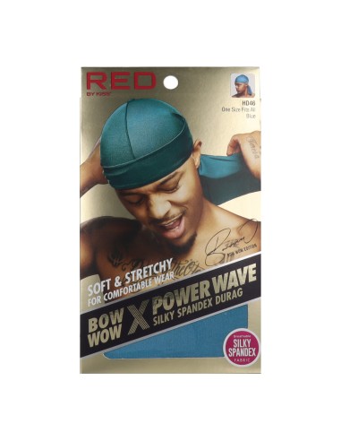 Red Kiss Power Wave Silky Spandex Durag Blue Capa De Cabello