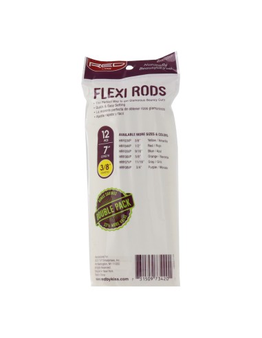 Red Kiss Flexi Rods 7" 3.8 Value Pack 12 Pcs