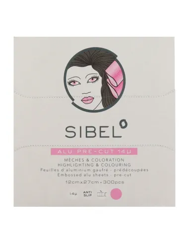 Sinelco Sibel Pre-Cut Aluminum Sheets Pink 12 × 27 cm – 300 units