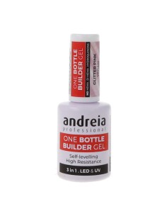 Andreia One Bottle Builder Gel Low Viscosity Glitter Pink 14 ml