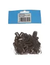 Sachet Eurostil de 50 clips pour extensions de cheveux, marron, 2,3 cm