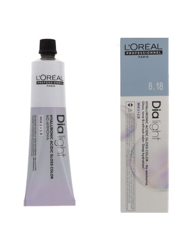LOREAL DIA LIGHT 8.18 RUBIO CLARO CENIZA MOCA 60ML