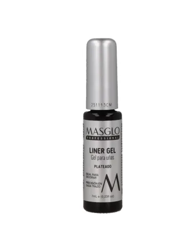 MASGLO LINER GEL PLATEADO 7ML