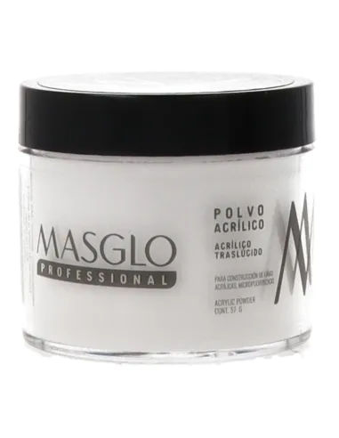 MASGLO POLVO ACRILICO TRASLÚCIDO 57G