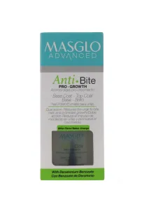 MASGLO ADV ANTI BITE PRO GROWTH BASE-TOP COAT BRILLO 13,5ML