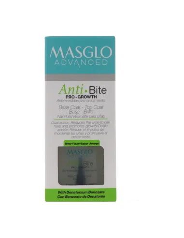 MASGLO ADV ANTI BITE PRO GROWTH BASE-TOP COAT BRILLO 13,5ML