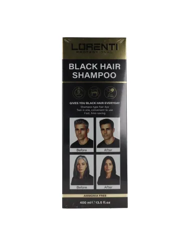 Lorenti Black Hair Champu Colorante 400 ml