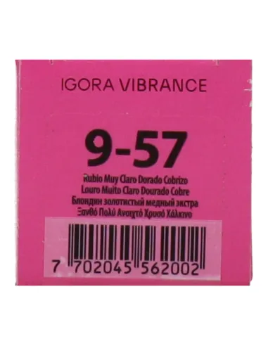 SKPF IGORA VIBRANCE 9-57 RUBIO MUY CLARO DORADO CENIZO 60ML NEW