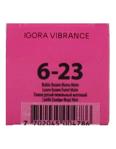 SKPF IGORA VIBRANCE 6-23 RUBIO OSCURO HUMO MATE 60ML NEW