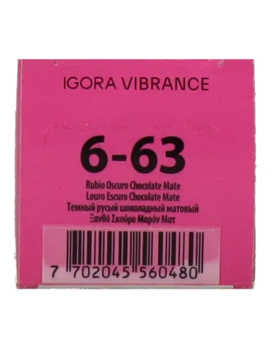 SKPF IGORA VIBRANCE 6-63 RUBIO OSCURO CHOCOLATE MATE 60ML NEW