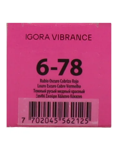 Schwarzkopf Igora Vibrance 6-78 - Rubio Oscuro Cobrizo Rojo 60 ml