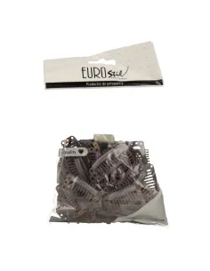 Eurostil Pacote com 50 Presilhas para Extensões Marrom 3,2 cm (Ref. 02924)