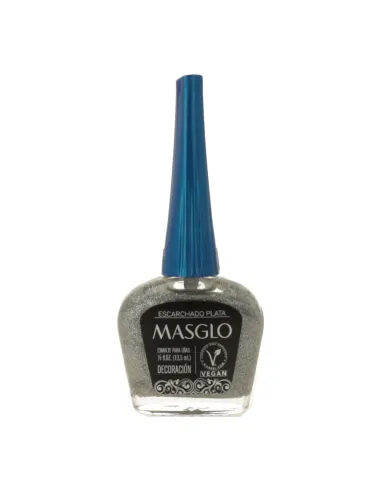 Masglo Escarchado Plata Esmalte de Decoración Escarchado Plata 13.5 ml